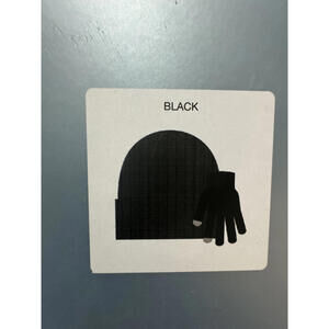 Wayland Square Black Hat & Gloves Set Made with Recycled Fibers
